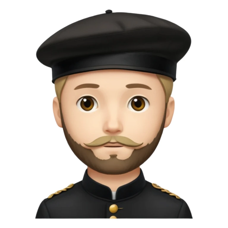 Edouard Manet artist wear black berret hat sticker