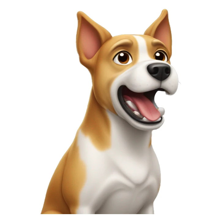 Dog barking in a hotelroom sticker