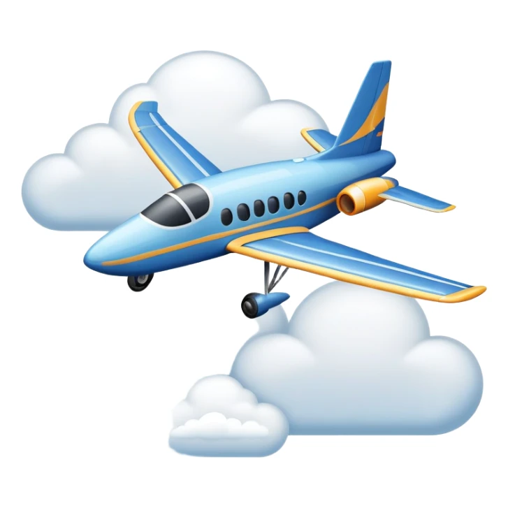 An icon featuring a remote-controlled model airplane soaring through the sky and clouds, with a detailed transmitter in the foreground. The sky is clear with motion lines showing flight. Transparent background emphasizes the precision, creativity, and joy of aeromodelling as a sport. sticker