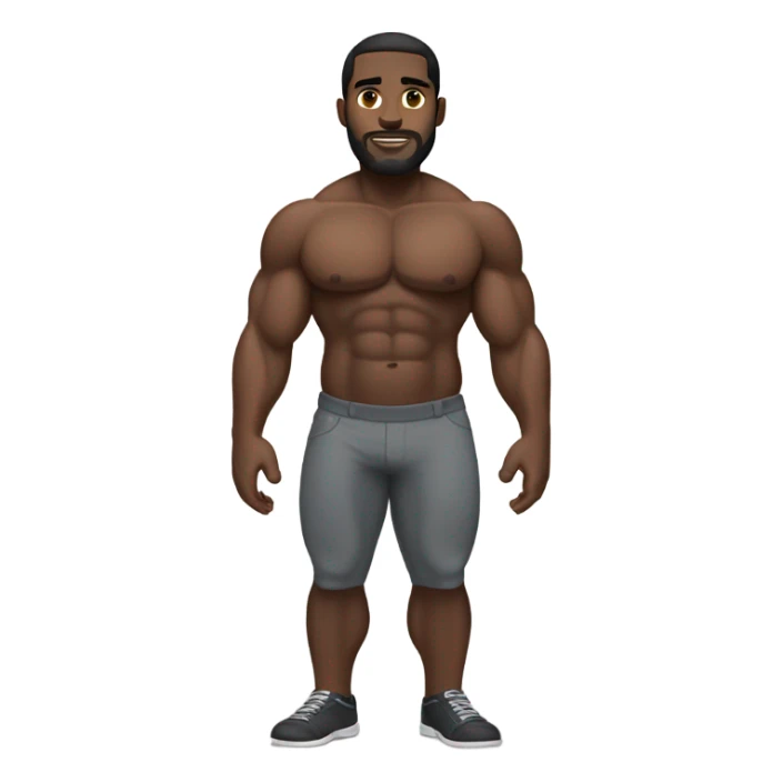 big muscular gay black man sticker