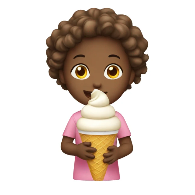 Children eating ice cream sticker