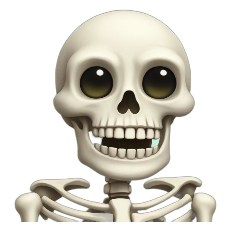 friendly large skeleton sticker
