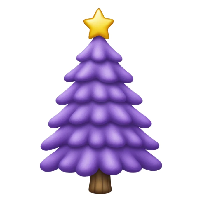 Lavender Christmas tree with ornaments  sticker