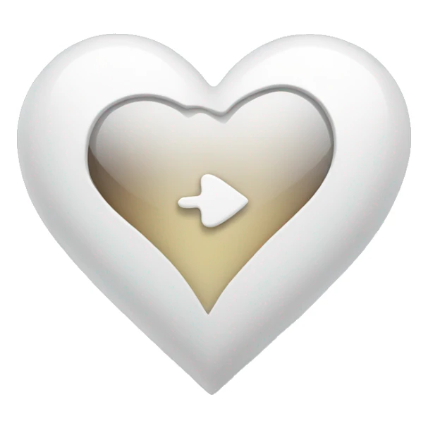 White heart with photo reel sticker