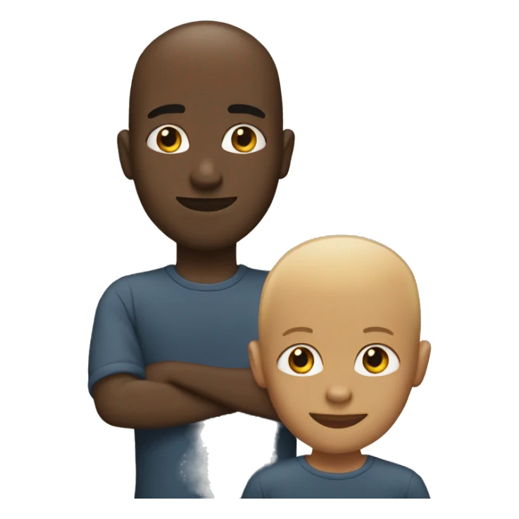 Two black men in love. One bald. One with blond curly hair.  sticker