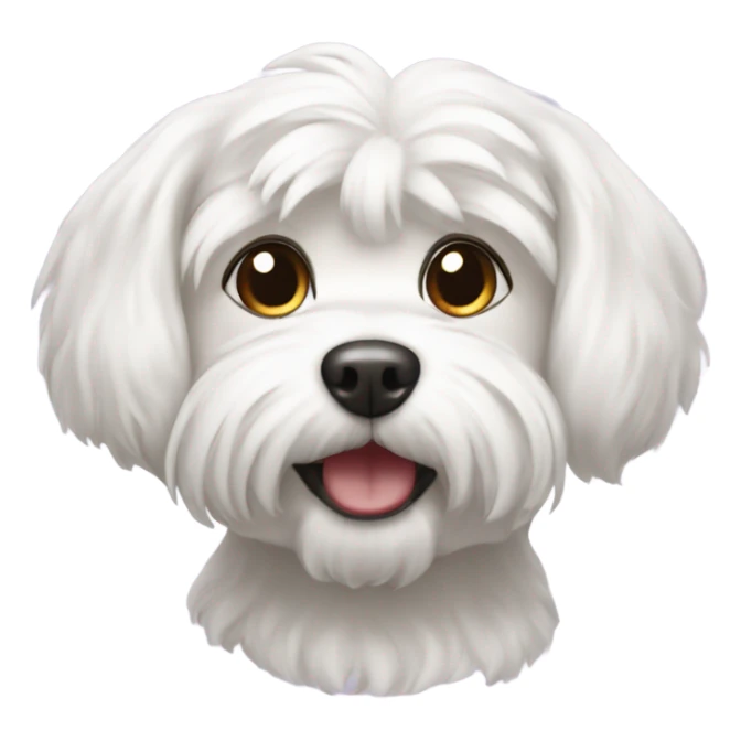 Shelly maltese dog face happy sticker