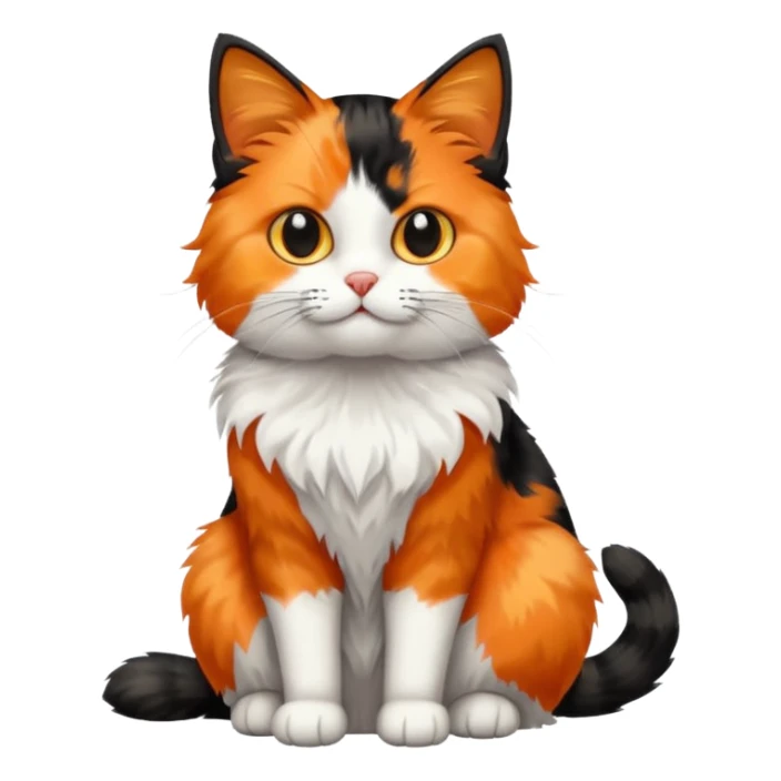 A calico cat sticker