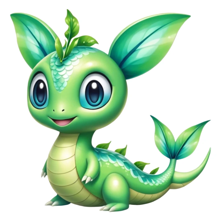 Shiny Exotic Dratini-Celebi-Chikorita-Hybrid-Creature sticker