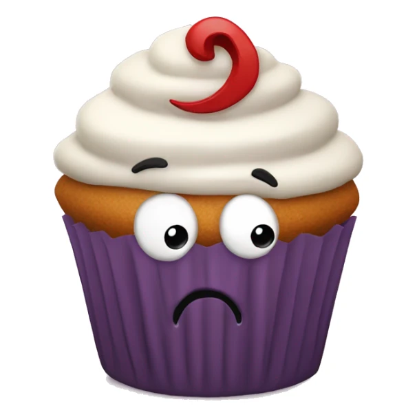 dead cupcake character with the word excuses! above it sticker