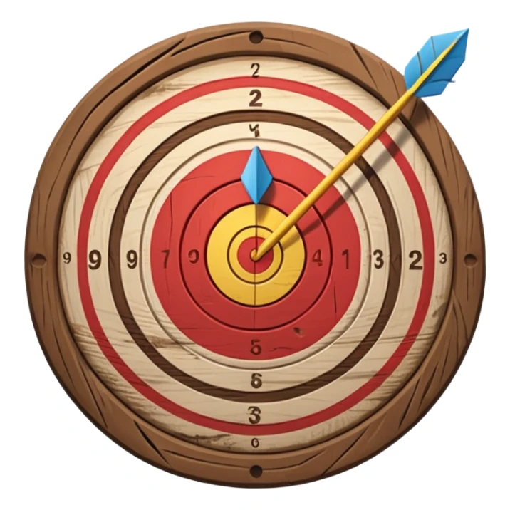 target with an arrow in the center sticker