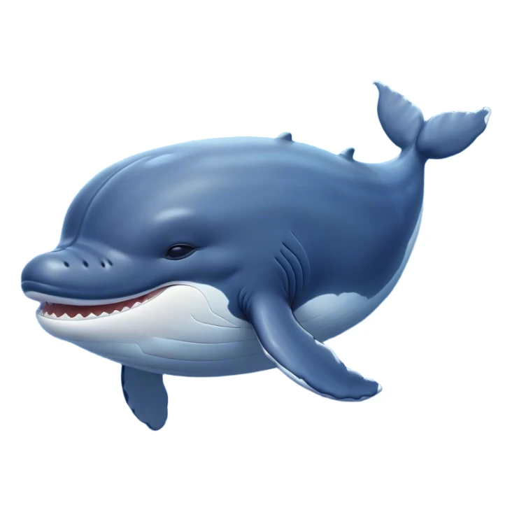 Meme-Worthy Cute Sleeping Humpback Whale Portrait Emoji, Head resting peacefully with a contented smile, showcasing an enormous blue-gray body with gently drifting pectoral fins and eyes softly closed in serene slumber, Simplified yet adorably endearing features, highly detailed, glowing with a soft, drowsy deep-sea light, high shine, relaxed and utterly lovable, stylized with an air of playful oceanic laziness, soft glowing outline, capturing the essence of a sleeping humpback whale that feels destined to become the next viral icon of adorable marine rest! sticker