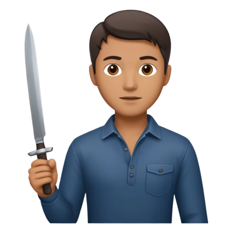 Un señor guapo con un cuchillo  sticker