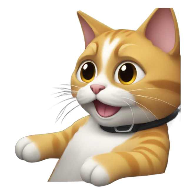 Cat with a sports car sticker