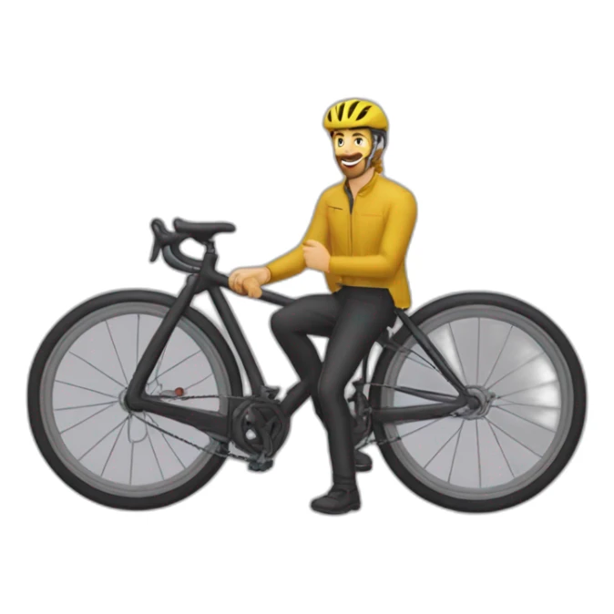 Laurent Aromatario qui fait du vélo sticker