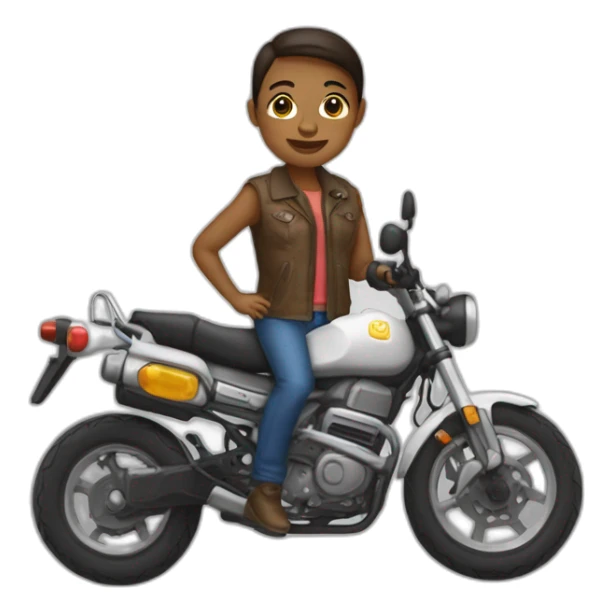 Un kebabe qui est sur une moto sticker