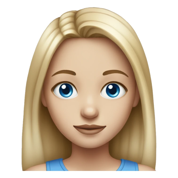 realistic portrait of a girl with blue eyes sticker