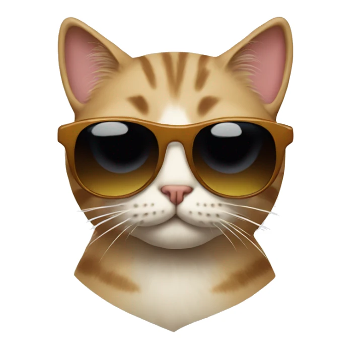 Cat with sunglasses sticker