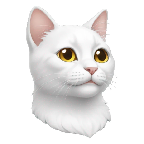 white cat' sticker