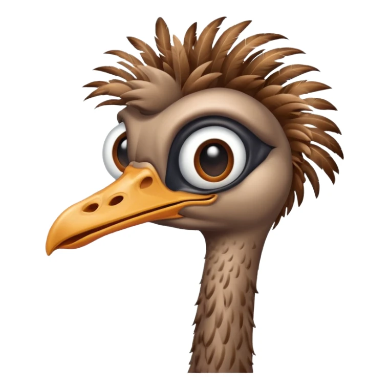 Je voudrais un emoji d'une autruche merci sticker