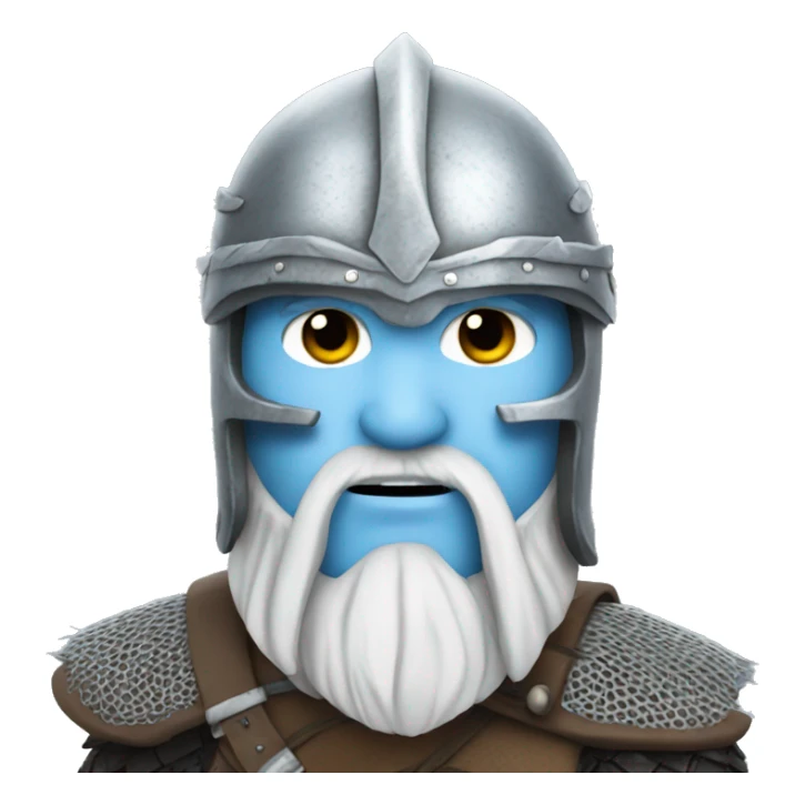 Viking white walker wearing helmet  sticker