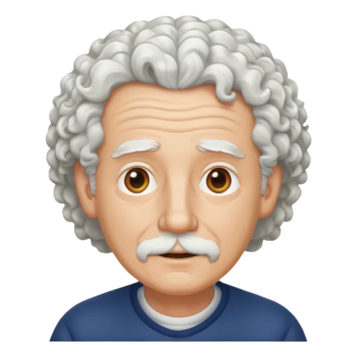 Old white man with curly white hair sticker