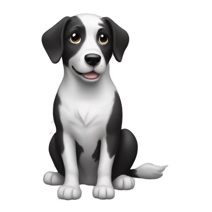 Dog Stamford black and white  sticker