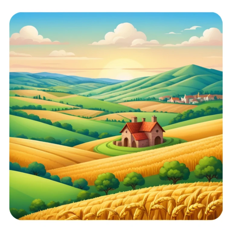 renaiisance spam meat countryside landscape  sticker