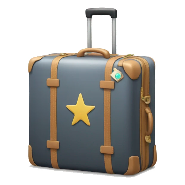 luggage with a star in the top right corner sticker