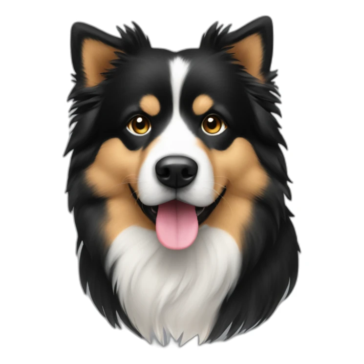 dog svensk lapphund black sticker