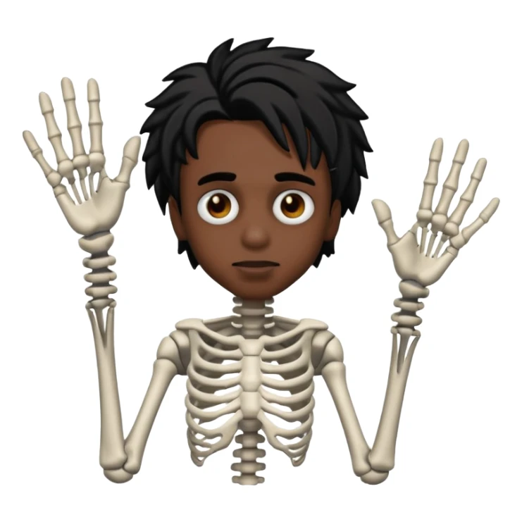 Make a Playboi Carti yvl skeleton hand emoji sticker