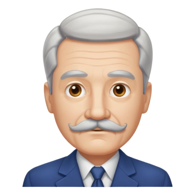 make a white kida old guy with a square mustache and hair slicked to the right sticker