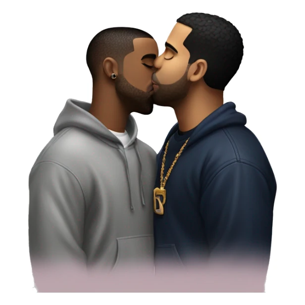 P diddy kissing Drake sticker