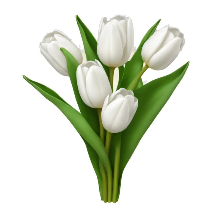 white tulip bouquet  sticker