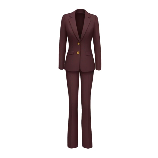 Burgundy buckle  dress pants sticker