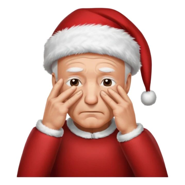 Picard face palm with santa hat sticker
