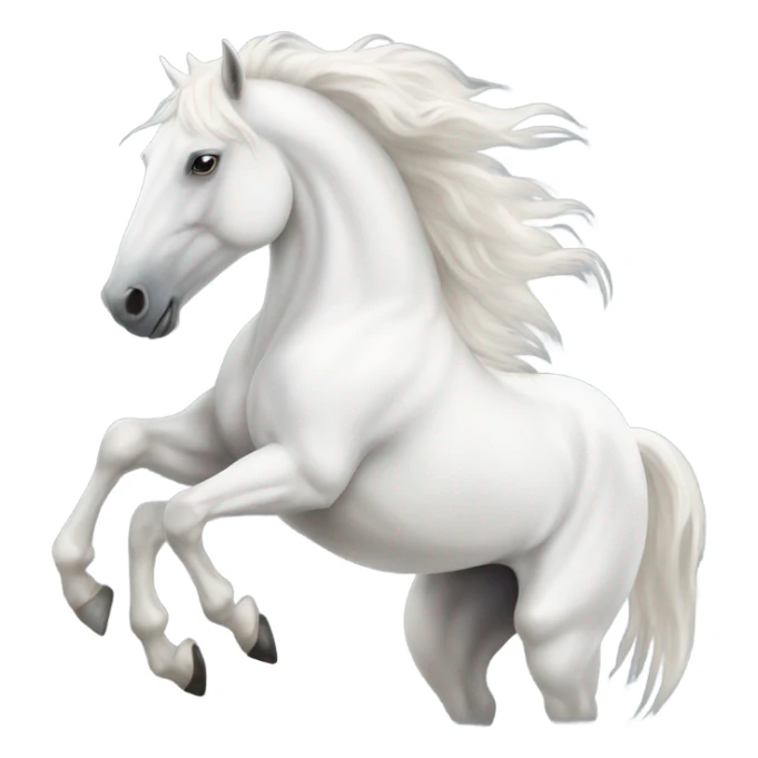 Rearing magestic white Horse sticker