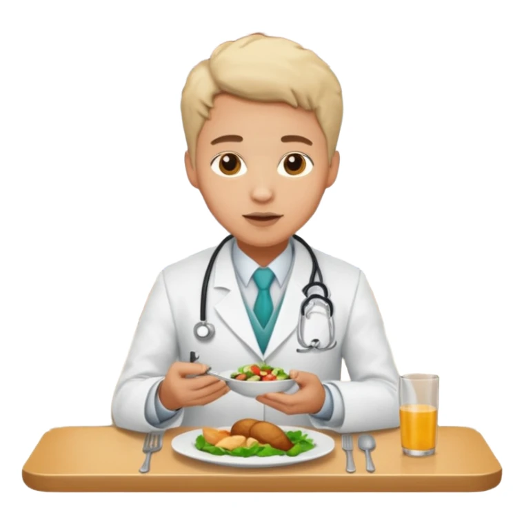 ligth doctor eating in restaurant full body sticker