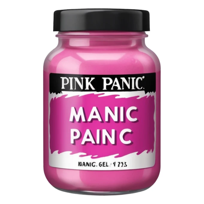 jar of pink hair dyed labeled manic panic sticker