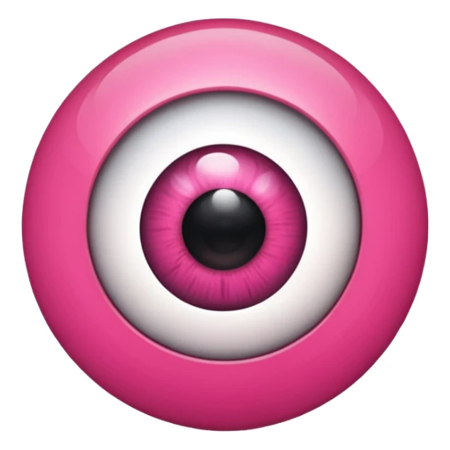eyeball pink is my new apple sticker