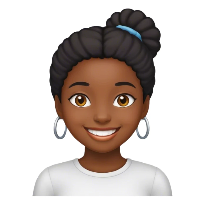 black girl smile sticker