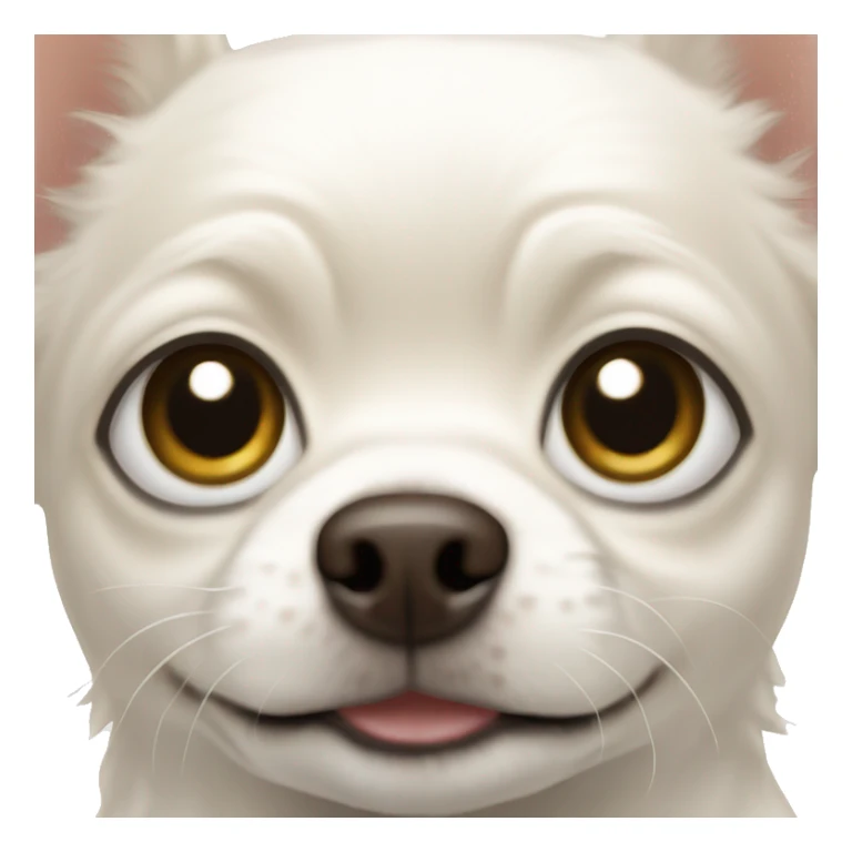 Dog white chunky chihuahua with barely visible light brown spots sticker