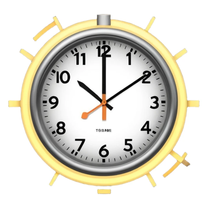 A close-up of a clock with sharply defined numbers and glowing hands, captured in dramatic lighting. The second hand is blurred into multiple trailing streaks to show rapid ticking, creating a sense of urgency and fast-passing time. sticker