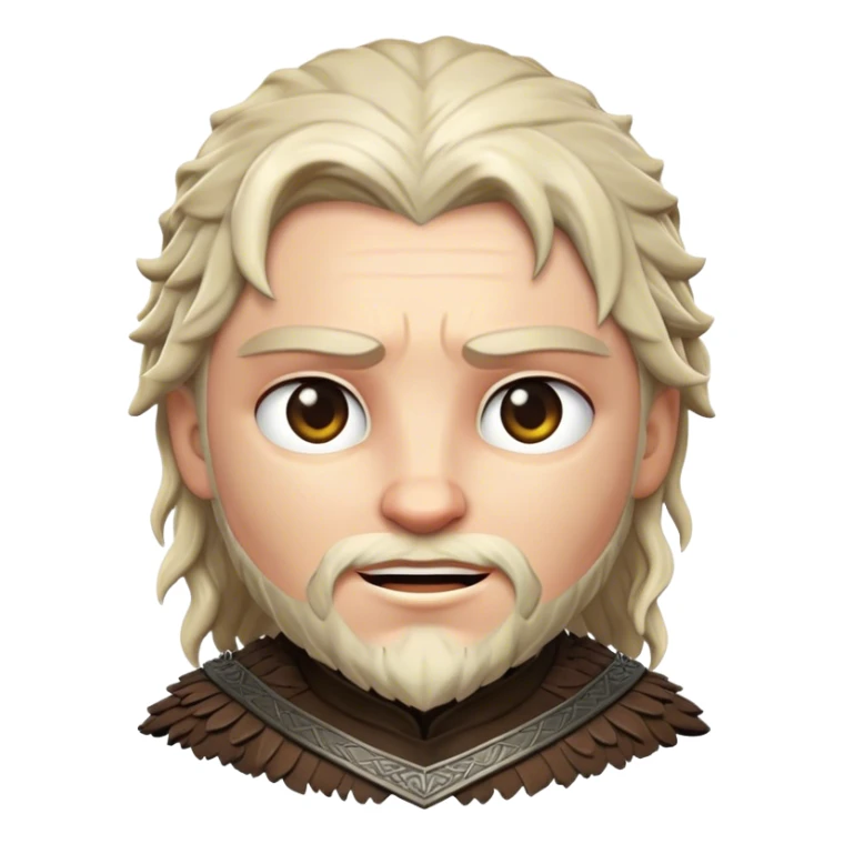 Cinematic Realistic Game of Thrones Pop Culture Emoji, featuring a dramatic, epic portrayal inspired by the fantasy series rendered with rich textures and cinematic lighting. sticker