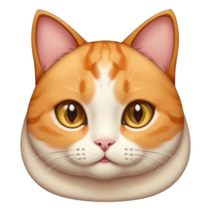calico cat with cute slim face, small head, hazel eyes, and short but chubby body sticker