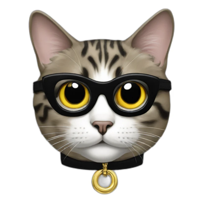 Balenciaga fashionable cat sticker