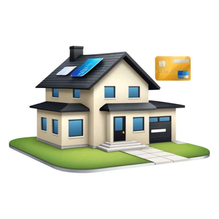 casa con tarjeta de credito sticker