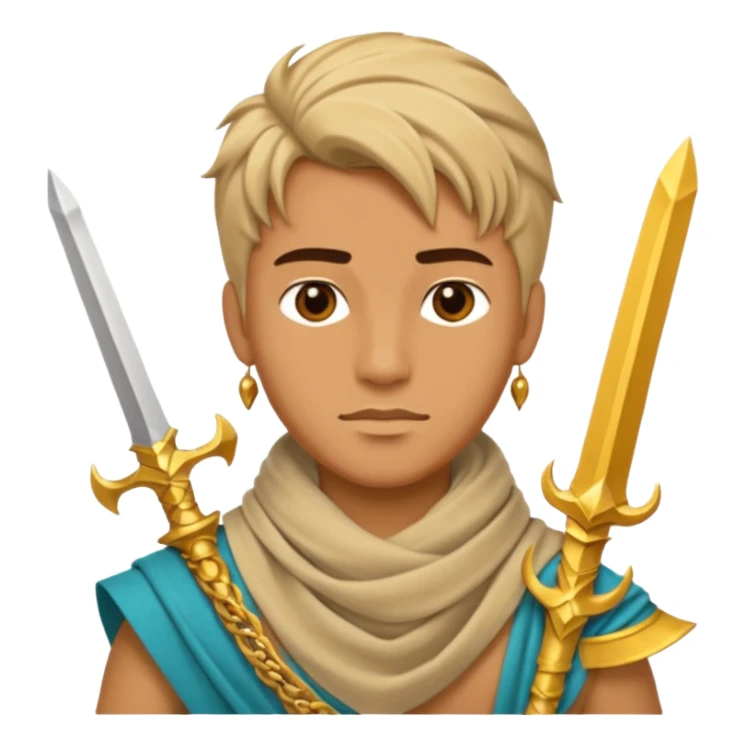 Desert Prince – sand scarf + gold dagger,Golden Princes. sticker