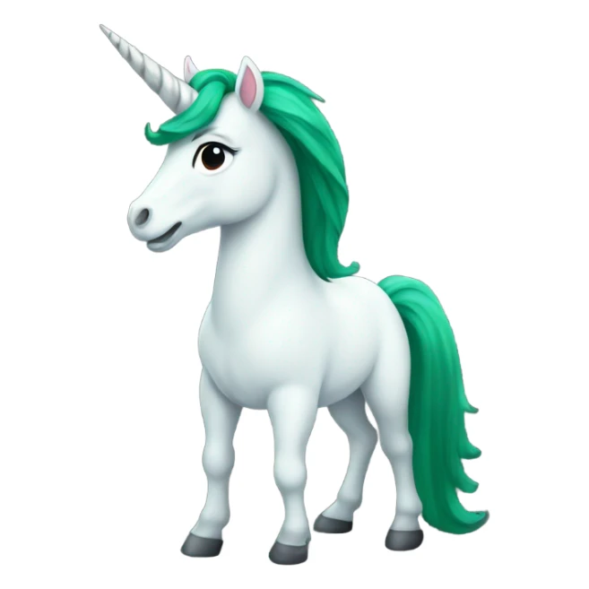 Unicorns with emerald green hair sticker