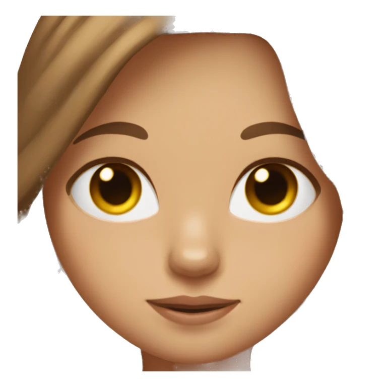 CAT AND WOMAN long brown hair sticker