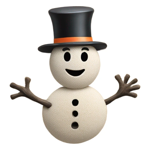 Snowman made out of sand sticker